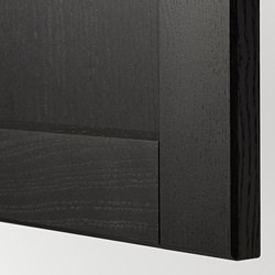 LERHYTTAN - Door, black stained, 30x60 cm