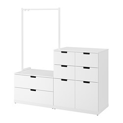 NORDLI - Lemari 8 laci, putih, 160x169 cm