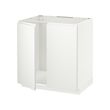 METOD - Base cabinet for sink + 2 doors, white/Voxtorp matt white, 80x60x80 cm