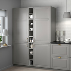 TORNVIKEN - Open cabinet, grey, 20x37x80 cm