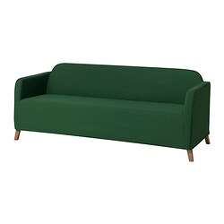 LINANÄS - Sofa protector for 3-seat sofa, Vissle dark green