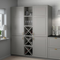 TORNVIKEN - Wine shelf, grey, 40x37x40 cm