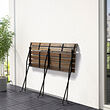 TÄRNÖ - Bench, outdoor, foldable black/light brown stained