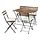 TÄRNÖ - table+2 chairs+ bench, outdoor, black/light brown stained/Kuddarna beige | IKEA Indonesia - PE889957_S1