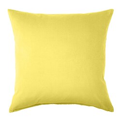 SANELA - Sarung bantal kursi, kuning muda, 50x50 cm