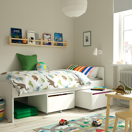 SLÄKT bed frame with slatted bed base