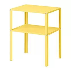 KNARREVIK - Meja samping tempat tidur, kuning cerah, 42x34 cm