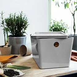 KUGGIS - Kotak, abu-abu muda, 18x26x15 cm