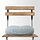 TÄRNÖ - chair, outdoor, foldable black/light brown stained/Klösan blue | IKEA Indonesia - PE851215_S1