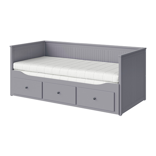 HEMNES dipan dengan 3 laci/2 kasur
