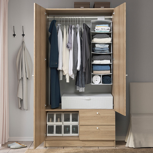 VILHATTEN Lemari pakaian 2 pintu dg 2 laci