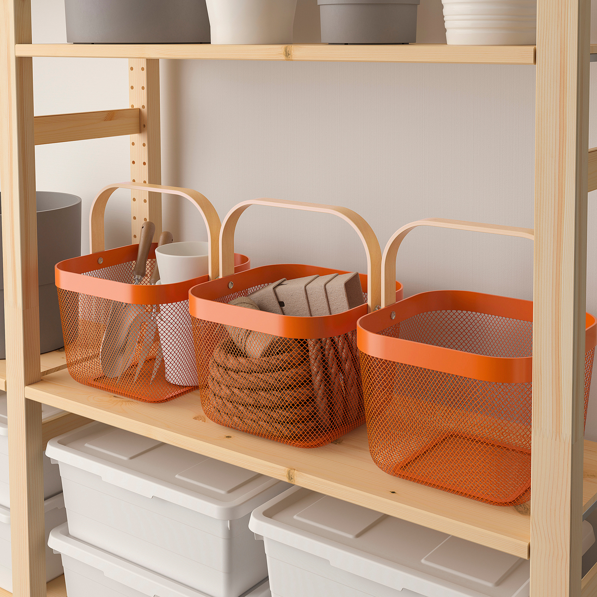 RISATORP basket, orange, 25x26x18 cm IKEA Indonesia