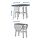 ASKHOLMEN - gateleg table+4 chairs, outdoor, foldable dark brown/Kuddarna beige | IKEA Indonesia - PE955445_S1