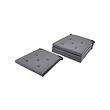 JUSTINA - Chair pad, grey, 42/35x40x4 cm