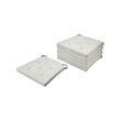 JUSTINA - Chair pad, natural, 42/35x40x4 cm