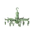 PRESSA - Hanging dryer 16 clothes pegs, green