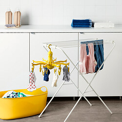 PRESSA - Hanging dryer 16 clothes pegs, yellow