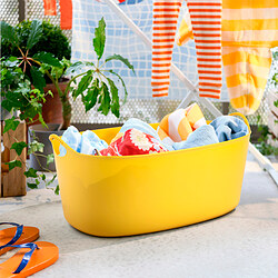 TORKIS - Flexi laundry basket, in-/outdoor, yellow, 35 l
