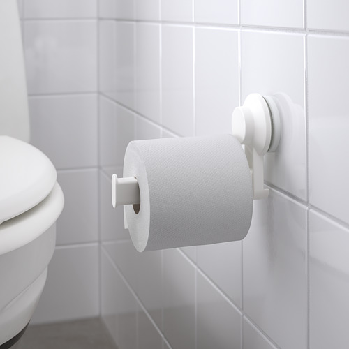 TISKEN tempat tisu toilet + plastik hisap