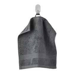 FREDRIKSJÖN - Washcloth, dark grey, 30x30 cm