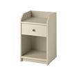 HAUGA - Meja samping tempat tidur, krem, 40x36 cm