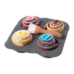 DUKTIG - Boneka mainan, set isi 6, kayu manis/roti manis
