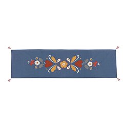 SLÄTTIKA - Taplak panjang, biru/merah, 35x130 cm