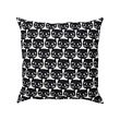 GERDIE - Cushion, white/black cat, 40x40 cm