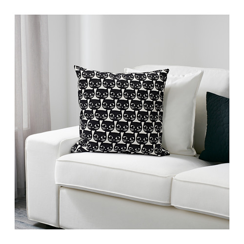 GERDIE cushion, white/black cat | IKEA Indonesia