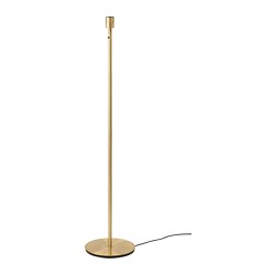 SKAFTET - Floor lamp base, brass-colour