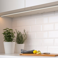 MITTLED - Lampu strip LED meja dapur, dapat diredupkan putih, 60 cm