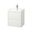 ORRSJÖN/TÄNNFORSEN - Wash-stnd w drawers/wash-basin/tap, white, 62x49x69 cm