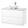 LERSJÖN/ÄNGSJÖN - wash-stnd w drawers/wash-basin/tap, high-gloss white/white marble effect, 102x49x79 cm | IKEA Indonesia - PE955848_S1