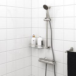 VALLAMOSSE - Riser rail with handshower kit, chrome-plated