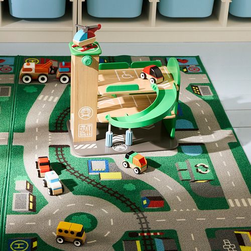 LILLABO garage with car and helicopter
