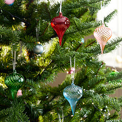 VINTERFINT - Tree ornament, bauble glass/mixed colours, 6 cm