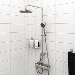 BROGRUND - Head/handshower kit with diverter, chrome-plated