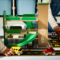 LILLABO - Set kendaraan 4 unit, mobil sport / bus sekolah truk daur ulang / mobil polisi/aneka warna