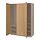 PAX/STORKLINTA - wardrobe combination, grey-beige/oak effect, 150x60x201 cm | IKEA Indonesia - PE956132_S1