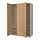 PAX/STORKLINTA - wardrobe combination, grey-beige/oak effect, 150x60x236 cm | IKEA Indonesia - PE956134_S1