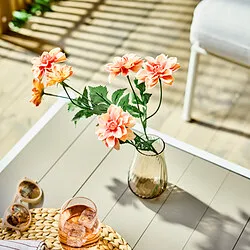 SMYCKA - Bunga tiruan, dalam/luar ruang Dahlia/oranye, 66 cm