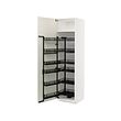 METOD - High cabinet with pull-out larder, white/Veddinge white, 60x60x220 cm