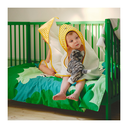 GRÖNFINK 3-piece bedlinen set for cot