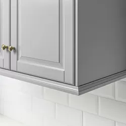 BODBYN - Strip dekorasi/lis profil berkontur, abu-abu, 221 cm