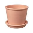 MUSKOTBLOMMA - Pot tanaman dengan alas, dalam/luar ruang terracotta, 12 cm