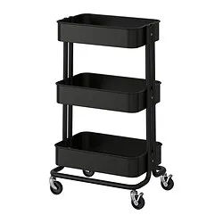 RÅSKOG - Troli, hitam, 35x45x77 cm