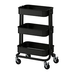 RÅSKOG - Troli, hitam, 28x38x61 cm