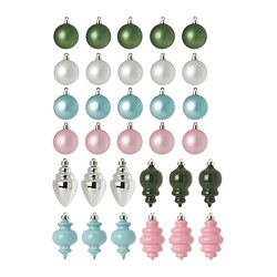 VINTERFINT - Tree ornament set of 32, bauble mixed shapes/mixed colours