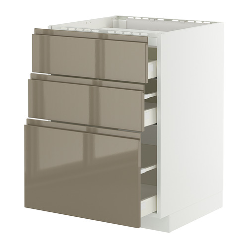 METOD/MAXIMERA base cab f hob/3 fronts/3 drawers