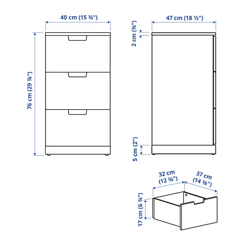 NORDLI Measurement Illustration